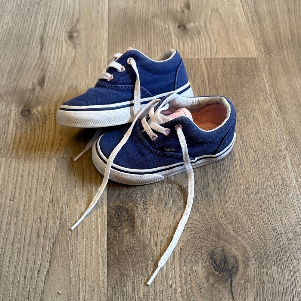 Vans Kids Navy and pink Sneakers toddler shoes